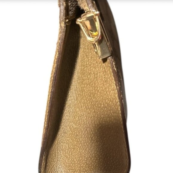 Gucci GG Sherry Line Green & Red Converted Crossbody Bag with Unbranded Pouch - Picture 10 of 14